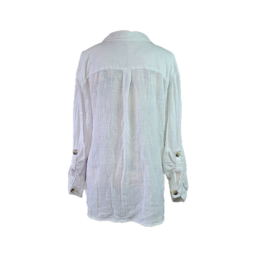 C Est. 1946 by Cato Size XL Long Sleeve Gauze 100% Cotton Blouse Pullover Beach - Picture 2 of 8